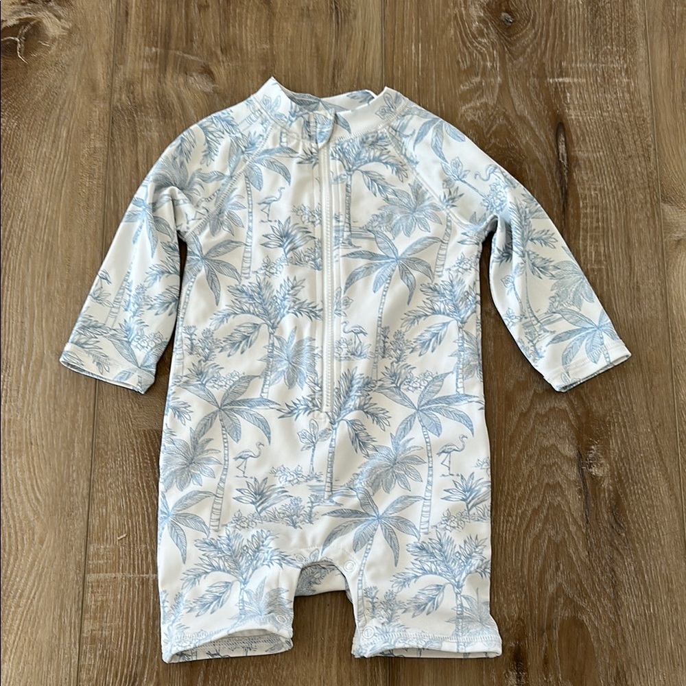Blue and White Kids Swimwear